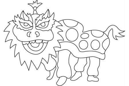 Coloriage Dragon chinois – 10doigts.fr